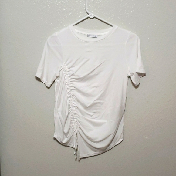 Zara Asymmetrical Top, Color White, Size S - Picture 2 of 9